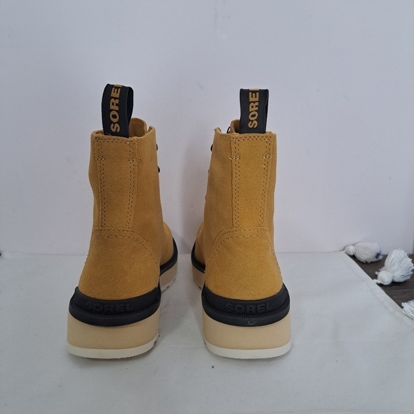 Sorel hi-line lace suede boot geo yellow jet 8 NWT - Picture 6 of 8